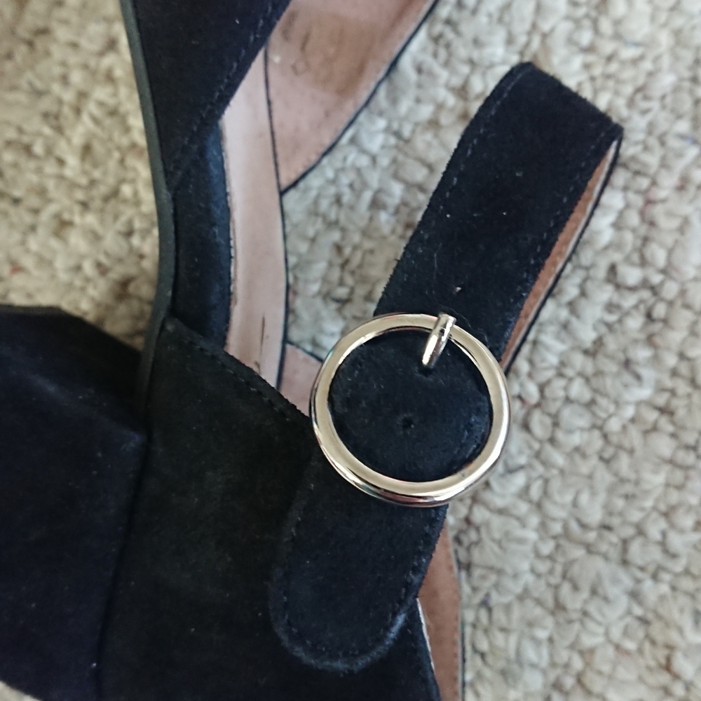 Rebels Black Suede Mary Jane Shoes size 7.5 - Picture 7 of 13